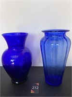 11.5" Blue Vases