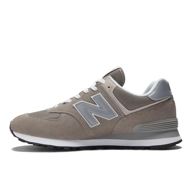 New Balance mens 574 Core Sneaker, Grey/White, 8.5