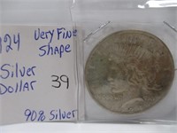 1924 Silver dollar 90% Silver