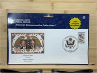 Bush & Cheney Commemorative US Stamps sealed