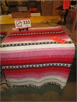 Red, Black, White Indian Blanket