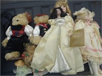 Porcelain dolls,bears,etc - Franklin Heirloom,etc