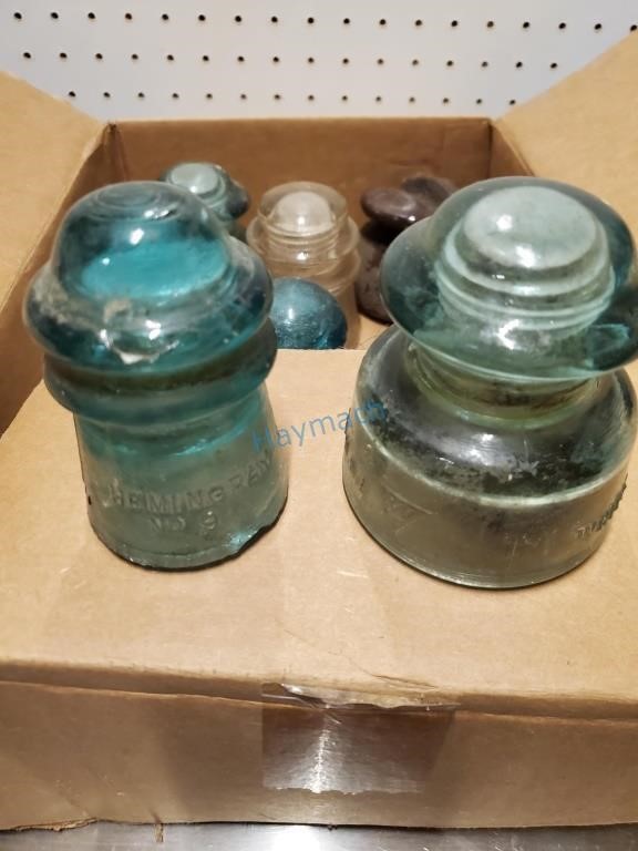 LOT OF GLASS INSULATORS