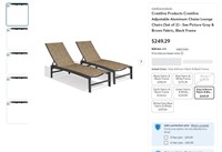 B6159  Crestlive Adjustable Chaise Lounge Chairs