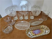 Glass bowls, drinking glasses