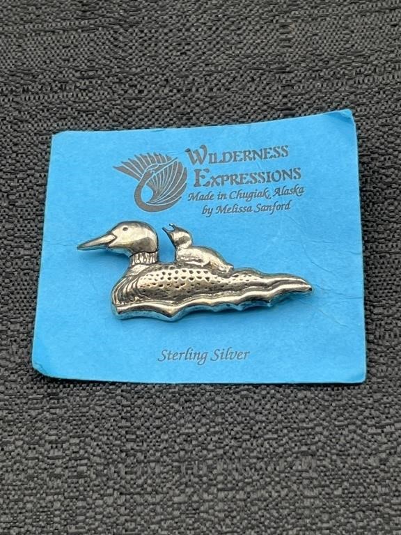 Sterling Silver Wilderness Expressions Duck Pin