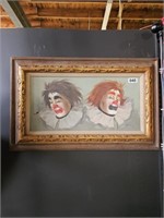 Original Vintage Clown Painting 20" X 32" X 2"
