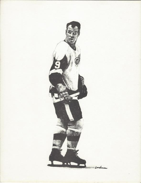 8.5 x 11 Gordie Howe Print