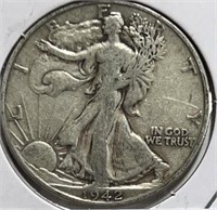 1942-D Walking Half Dollar