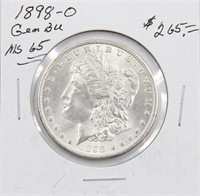 1898-O MS-65 BU Morgan Silver Dollar Coin