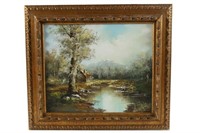 Unknown Artist, Forest Landscape with Pond