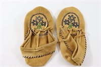 Cree-Metis of Canada Crafted, Beaded Moccasins