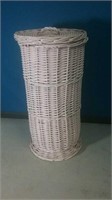 Pink round storage basket 14 in tall crate for