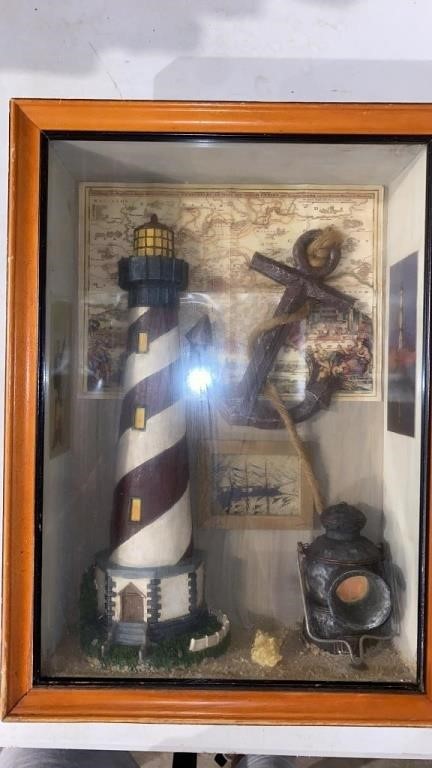 Nautical  Window Pane Curio Box