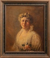 Adah M. Awtrey Portrait of a Lady Oil on Canvas
