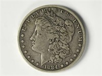 1884 Morgan Dollar  VF