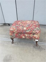 FLORAL UPHOLSTERED OTTOMAN