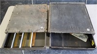 (2) Metal drawer cabinets 20-1/2" wide, 21"