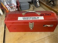 Red Metal Tool Box w/ Contents