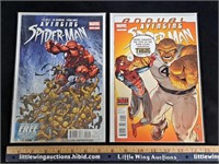 AVENGING SPIDERMAN COMICS x2