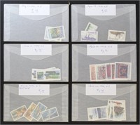 Worldwide Stamps mostly sets on cards, some glassi