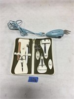 vintage cuticle set, an electric scissors