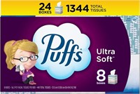 24PK Puffs Ultra Soft Non-Lotion Facial Tissues,