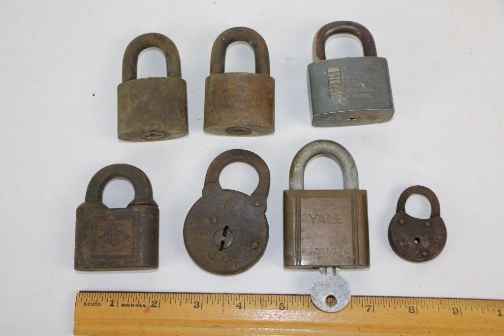 Lot of Assorted Antique Pad Locks
