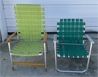 (AL)Folding Chairs: Lime Green and Green