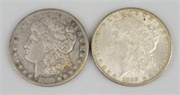 1888 & 1889-S 90% Silver Morgan Dollars.