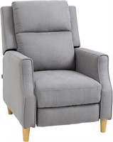 $158  HOMCOM Fabric Recliner Chair, Gray