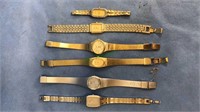 Six ladies watches, five or Seiko and one citizen