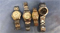 Four men's watches including Seiko, Elgin, Casio