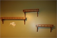 3 Wood Wall Shelves