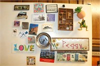 Refrigerator Magnet Collection & Wood Box