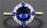 Cushion Cut 2.88 ct Sapphire Designer Ring