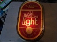 Old Milwaukee Light Light up Sign 19.5x12.5