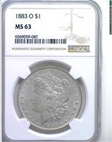 1883-O Morgan NGC MS63