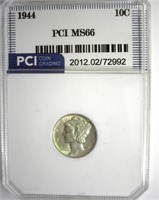 1944 Dime PCI MS66