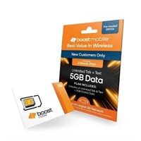 Boost Mobile Preloaded SIM Card (5GB) 3 Month