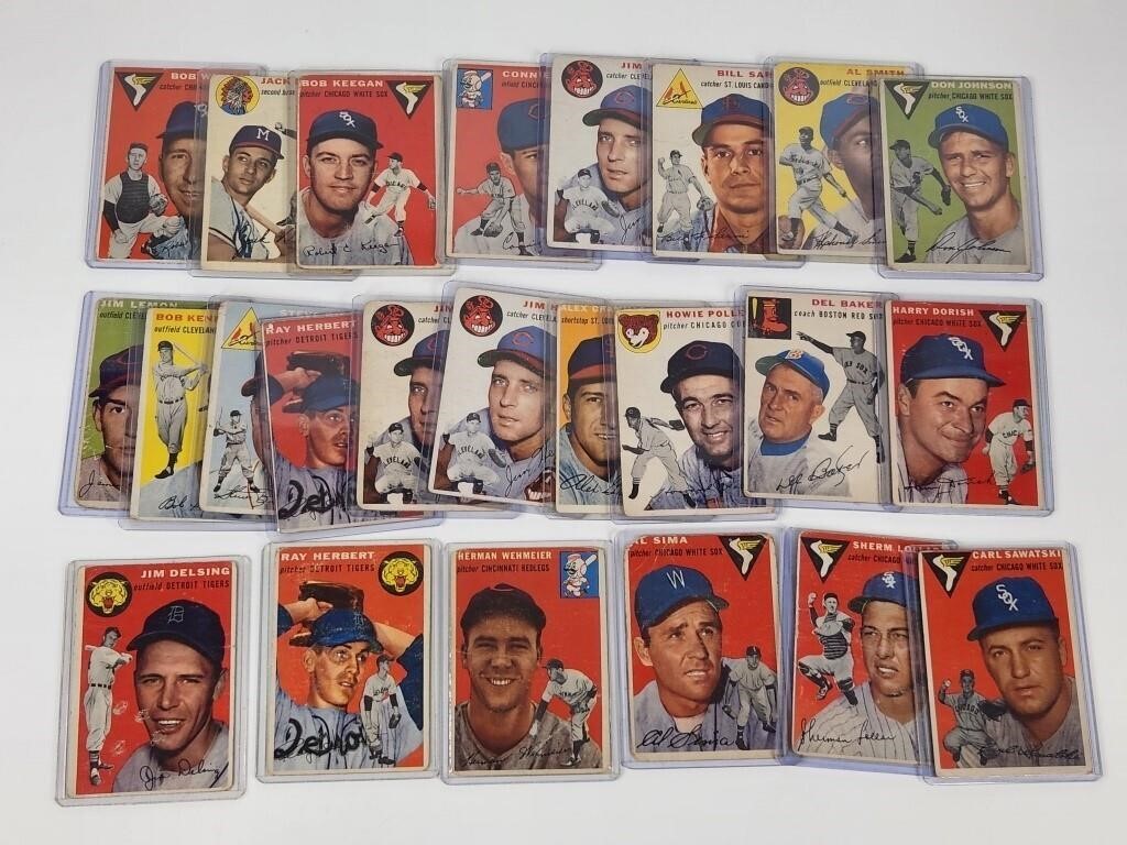 (24) 1954 TOPPS BASEBALL CARDS