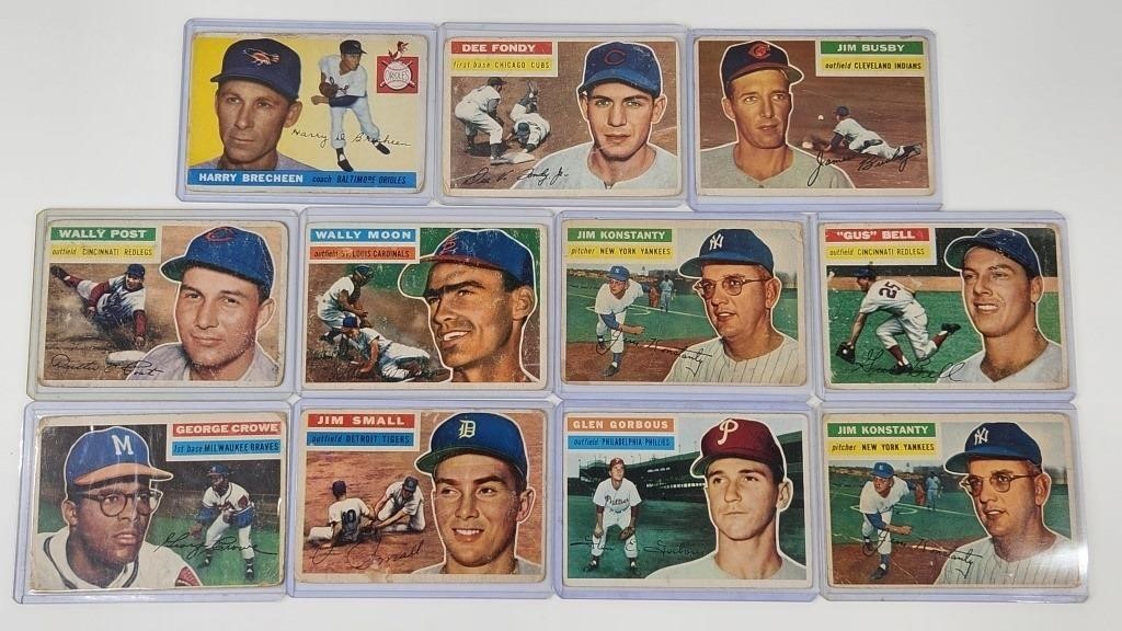 (11) 1956 TOPPS BASEBALL CARDS