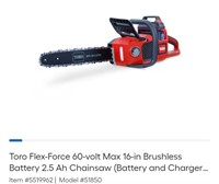 Toro 60V 16" Chainsaw