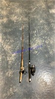 2 fishing rod & reels