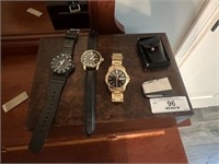 3 Wrist Watches and Money Clip