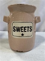 RUSTIC SWEETS JAR PINK 7.5IN TALL