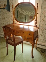 Antique Birds eye maple dressing table