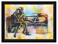 Mark Kostabi- Original Mixed Media on Paper "Order