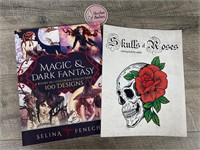 Fantasy and Skull adult coloring books