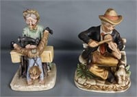Pair of Bisque Figurines - Lady and Gentleman
